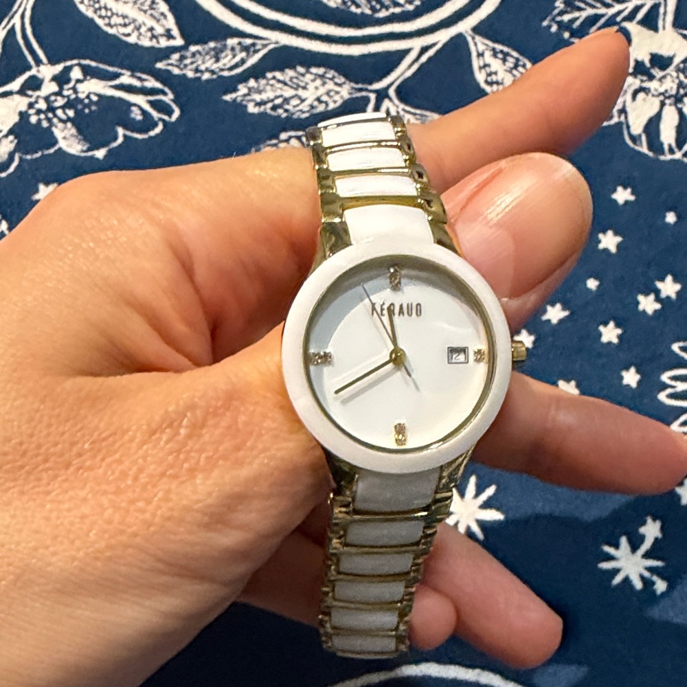 White and Gold Watch